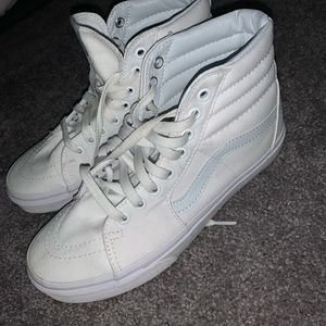 High top white vans